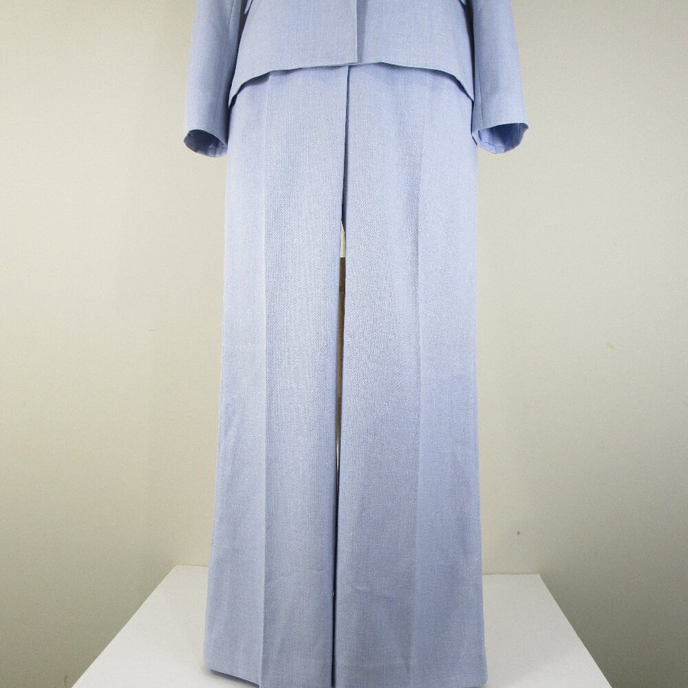 Le Suit Plus Size Solid Periwinkle Blue Pant Suit… - image 3